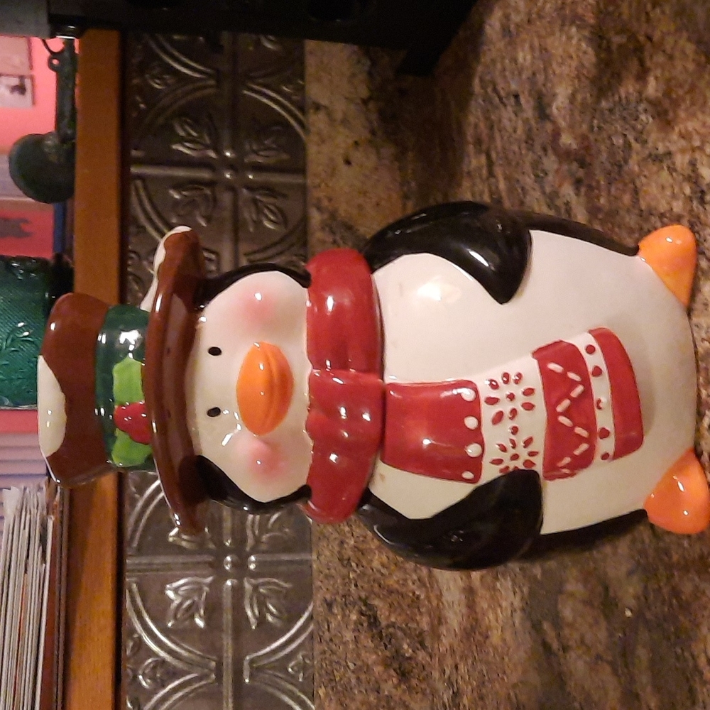 Matching Christmas  cookie jar and candy dish